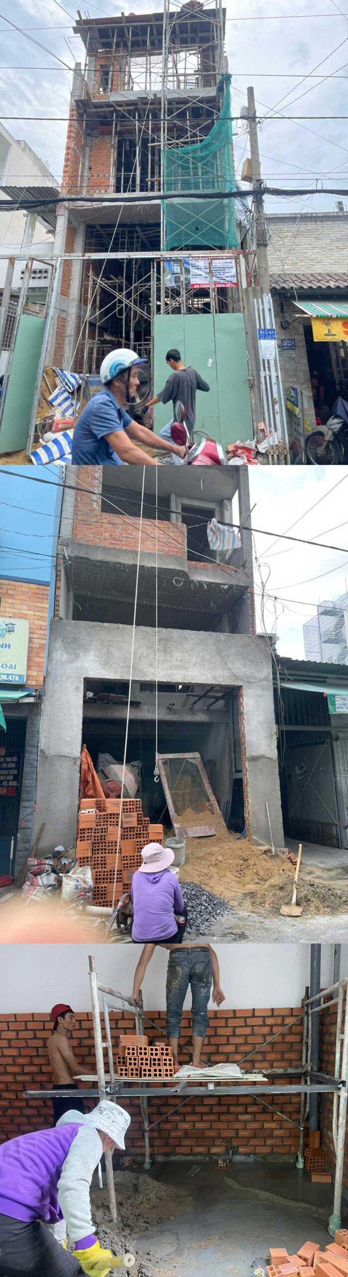 Đang thực hiện thi công xây nhà cho khách của Nhà Việt PTĐ